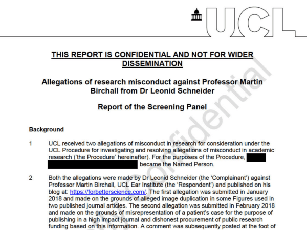 Martin Birchall innocent, UCL decides once&nbsp;again