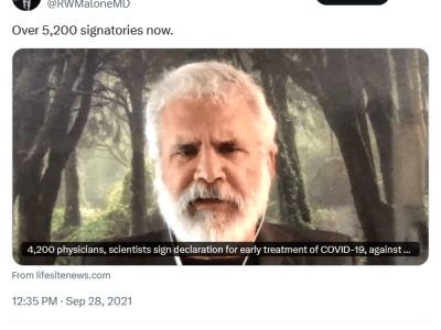 Robert Malone’s lies from his wife’s&nbsp;letter